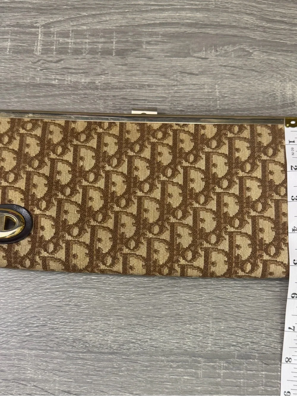 Dior Trotter Vintage Clutch in Brown